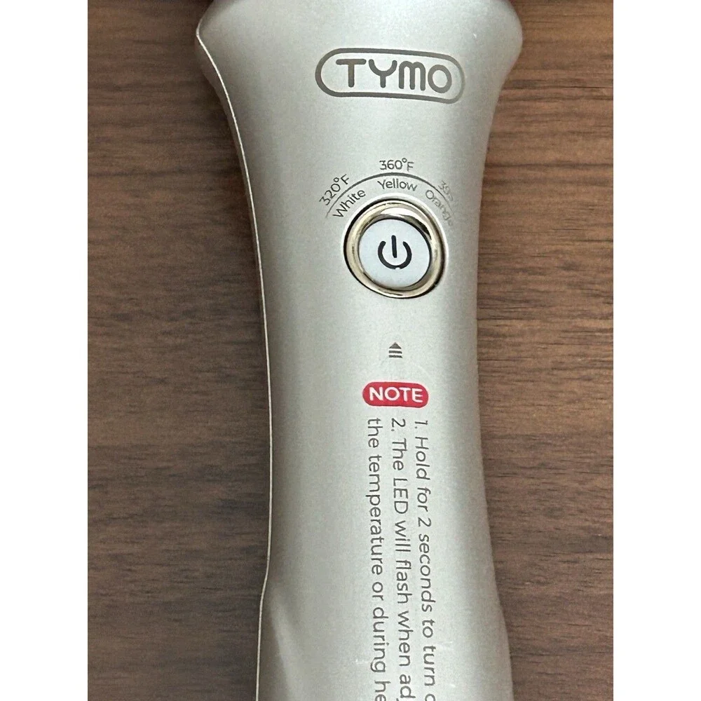 TYMO Heated Curling Brush w/ Adjustable Heat Settings, Electric, Silver/Black